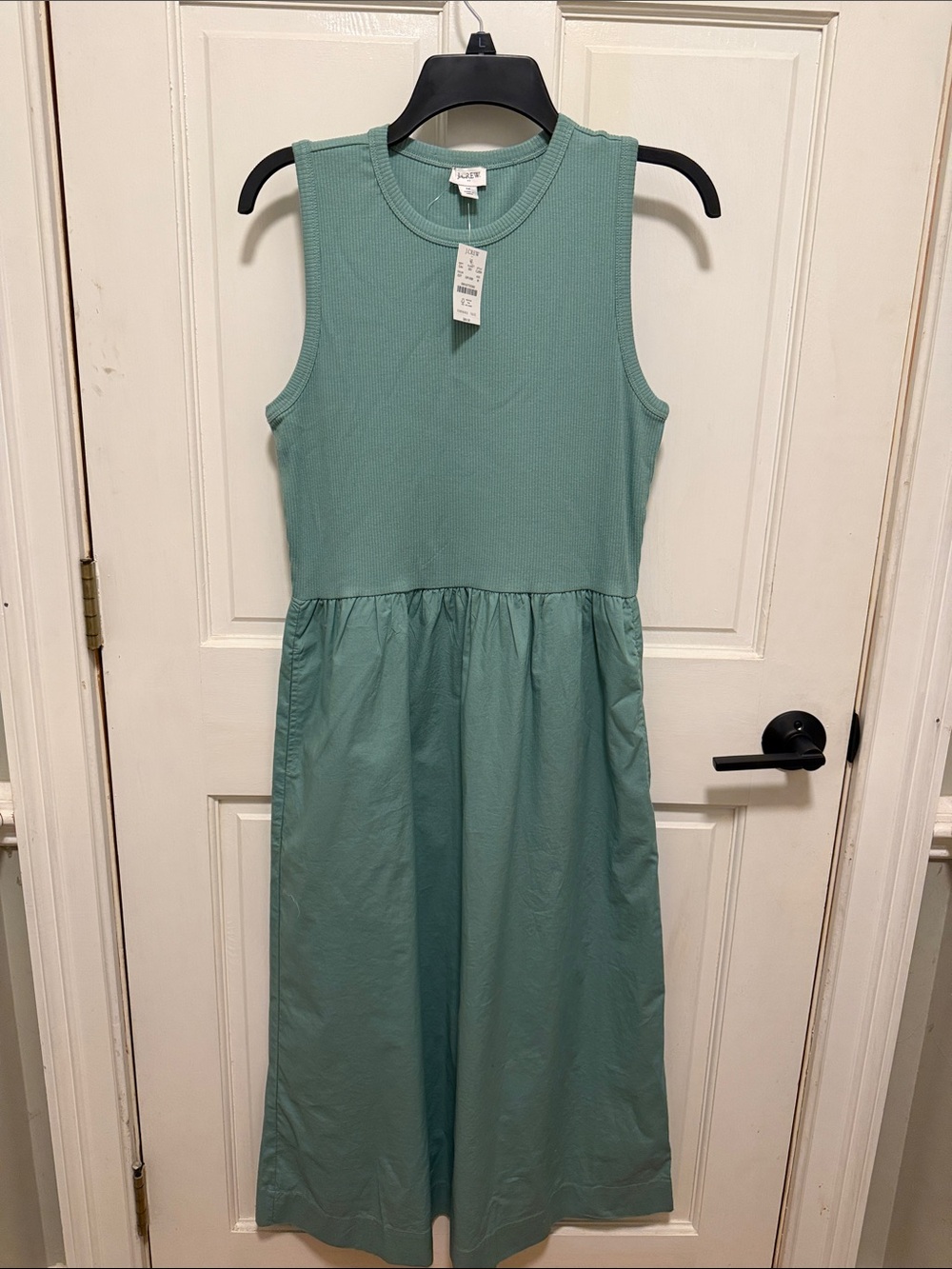NWT J. Crew Mint Green Sleeveless Midi Dress-Medium